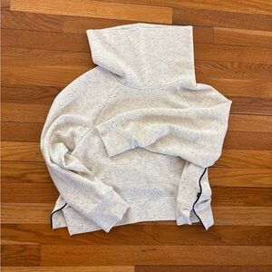 Women's speckled ivory cowl neck  pullover